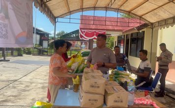 Polsek Daik Lingga Gelar Gerakan Pangan Murah, Ratusan Warga Antusias Dapatkan Bahan Pokok Terjangkau