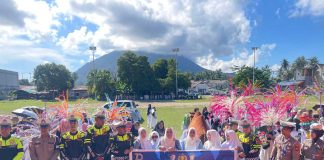 HUT Lalu Lintas Bhayangkara ke-70, Satlantas Polres Natuna Bagikan 150 Bingkisan untuk Murid TK 004 Bunguran Timur