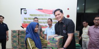 Ditresnarkoba Polda Kepri Salurkan 116 Paket Sembako Untuk Keluarga Tahanan