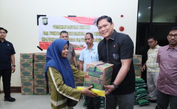 Ditresnarkoba Polda Kepri Salurkan 116 Paket Sembako Untuk Keluarga Tahanan