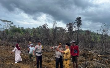 Polres Natuna Bersama Bumdes Putri Bertuah Bersihkan 3 Hektar Lahan Jagung Pipil