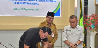 BPGN Natuna dan BPJS Ketenagakerjaan Teken MoU, Sinergi Geopark dan Perlindungan Sosial Tenaga Kerja