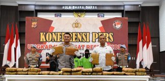Polres Aceh Timur Gagalkan Penyeludupan 67 Kg Ganja, 2 Pelaku Diamankan