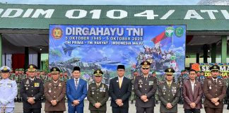 Wakil Bupati Aceh Timur Hadiri Upacara Peringatan HUT ke-80 TNI Tahun 2025