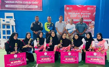 Turnamen Bulutangkis Merah Putih Cup III Lingga 2025 Sukses Digelar, SBC Dabo Singkep Juara