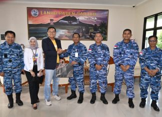 Danlanud RSA Terima Kunjungan Silaturahmi Bank Mandiri Natuna