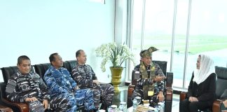 Danlanud RSA Sambut Kedatangan Komandan Kodaeral IV Batam di Natuna