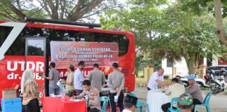 Sambut Hari Jadi Humas Polri ke-74, Polres Aceh Timur Sumbangkan 21 Kantong Darah ke PMI
