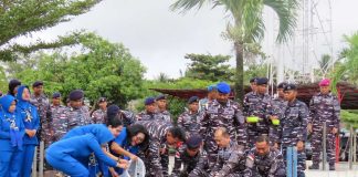 DANKODAERAL IV TINJAU KETAHANAN PANGAN DAN SEKOLAH PAUD DI LANAL RANAI