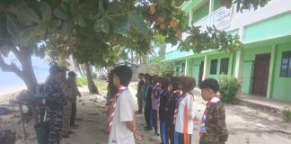 Posal Memperuk Lanal Tarempa Dukung Kegiatan Napak Tilas Pramuka di Desa Nyamuk