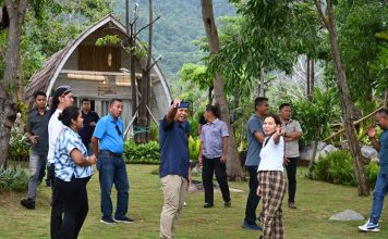 Danlanud Raden Sadjad Kunjungi Natuna Garden Villas, Dukung Wisata Bahari Natuna