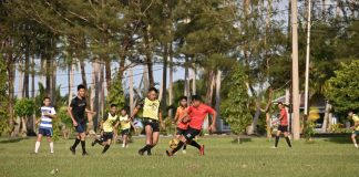 Olahraga Sepak Bola, Cara Prajurit Lanud RSA Natuna Hilangkan Jenuh dan Bangun Semangat Baru