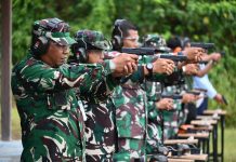 Kesiapsiagaan di Ujung Utara NKRI, Personel Lanud RSA Natuna Asah Kemampuan Menembak TW IV