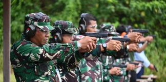 Kesiapsiagaan di Ujung Utara NKRI, Personel Lanud RSA Natuna Asah Kemampuan Menembak TW IV