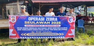 Operasi Zebra Seulawah Tahun 2025, Polres Aceh Timur Sosialisasi Kamseltibcarlantas Kepada Warga