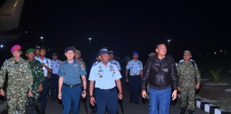 Singgah di Natuna, Menhan RI Disambut Danlanud RSA Sampaikan Pesan Strategis