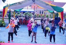 Sekda Lingga H. Armia Ikuti Senam Sehat Bersama Masyarakat dalam Semarak Hari Jadi Lingga ke-22