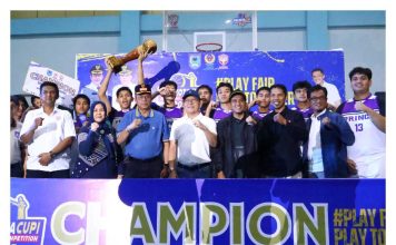 Wali Kota didampingi Wakil Tutup Gelaran Walikota Cup I Basketball Competition 2025