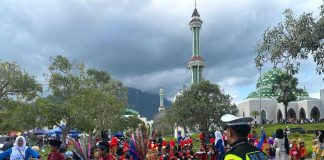 Satlantas Polres Natuna Amankan Pawai HUT PGRI ke-80