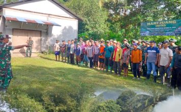 Kodim 0318/Natuna Ajak Warga Air Raya Bersih-Bersih Sambut Hari Juang TNI AD