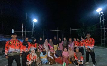 Peringati Hari Ibu, Mahasiswa KKN STAI Natuna Posko 01 Desa Binjai Gelar Lomba Voli Ibu-Ibu Antar RT