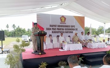 Buka Rakor DPC dan PAC se-Natuna, Jarmin Minta Kader Gerindra Jaga Kekompakan