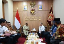 Wamenhan Terima Audiensi Bupati Lingga, Bahas Pemanfaatan Lahan Latihan TNI untuk Proyek Strategis Nasional