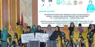 PKK Siak-BSP Kolaborasi Salurkan Bantuan Sembako Untuk Keluarga Pra-Sejahtra