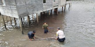 Saat Polisi Menjadi Keluarga: Bhabinkamtibmas Jemaja Bantu Perbaiki Rumah Warga