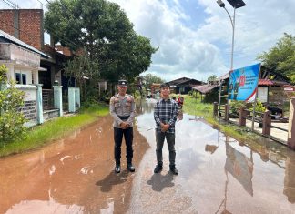 Antisipasi Banjir Rob, Polsek Daik Lingga Patroli Wilayah Pesisir