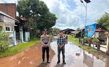Antisipasi Banjir Rob, Polsek Daik Lingga Patroli Wilayah Pesisir