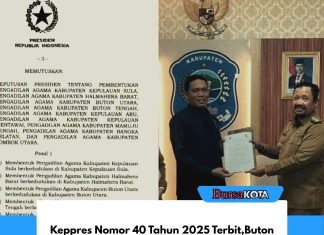 Keppres Nomor 40 Tahun 2025 Terbit,Buton Tengah Resmi Miliki Pengadilan Agama Sendiri
