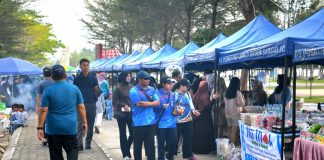 Lanud Raden Sadjad Dorong UMKM Natuna, Pasar Minggu Ria Kian Ramai
