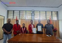 Bawaslu Kota Baubau Lakukan MoU Pengawasan Partisipatif Pemilu Bersama GMNI Kota Baubau