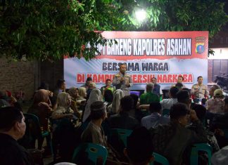 Wujudkan Kampung Bersih Narkoba Kapolres Asahan Silaturahmi Bersama Warga Jalan Durian