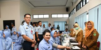RSAU dan PIA AG Cab.9/D.I Lanud Raden Sadjad Gandeng Dinkes Natuna Cegah Kanker Serviks