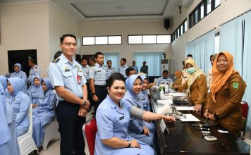 RSAU dan PIA AG Cab.9/D.I Lanud Raden Sadjad Gandeng Dinkes Natuna Cegah Kanker Serviks