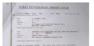Berita Kehilangan Surat Alas Hak Tanah milik Sekolah Dasar Negeri 003 Kelarik Utara, Kecamatan Bunguran Utara