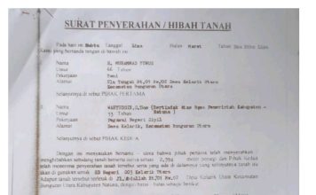 Berita Kehilangan Surat Alas Hak Tanah milik Sekolah Dasar Negeri 003 Kelarik Utara, Kecamatan Bunguran Utara