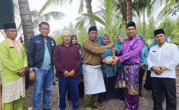 Dukung Ketahanan Pangan Lokal, Wabup Novrizal Serahkan Bibit Kelapa ke Warga Kelumu