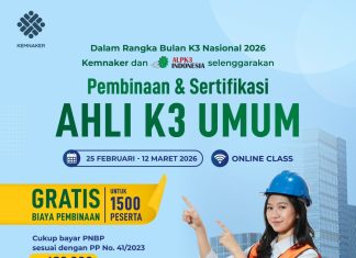 Gebrakan Baru! Kemnaker Buka Pelatihan Ahli K3 Umum Gratis