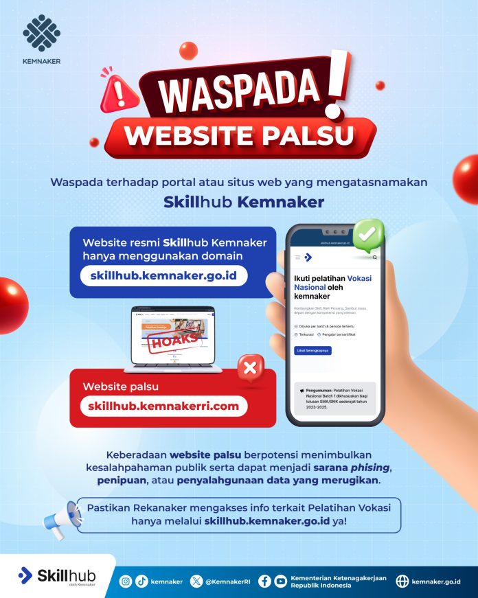 Kemnaker Minta Masyarakat Waspadai Situs Palsu Mengatasnamakan Skillhub - 3