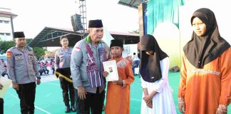 Polda Kepri Gelar Bazar Berkah Ramadhan, Bagikan Sembako untuk Warakauri dan Anak Panti