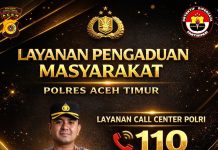 Ramadhan – Lebaran, Kapolres Aceh Timur Ingatkan Warga Manfaatkan Layanan Hotline Polisi 110