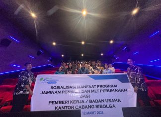 BPJS Ketenagakerjaan Sibolga Gelar Sosialisasi Jaminan Pensiun dan MLT Perumahan, Gandeng Perbankan