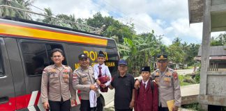 Satbinmas Polres Natuna Antar Pulang Siswa Sekolah Rakyat Terintegrasi 32 Jelang Libur Idul Fitri 1447 H