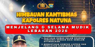 Mudik Lebaran 2026, Kapolres Natuna Sampaikan Pesan Kamtibmas kepada Masyarakat