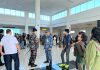Danlanud RSA Dampingi Bupati Natuna Pantau Arus Mudik Lebaran di Bandara Raden Sadjad