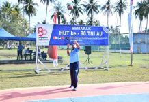 Semarak HUT ke-80 TNI AU, Lanud Raden Sadjad Natuna Gelar Pertandingan Voli
