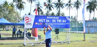 Semarak HUT ke-80 TNI AU, Lanud Raden Sadjad Natuna Gelar Pertandingan Voli